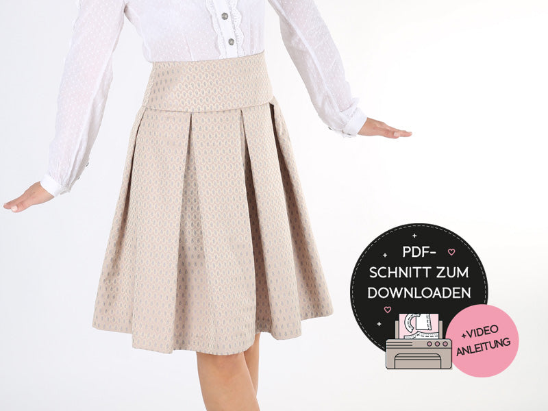 FALTENROCK nähen – SCHNITT pdf download