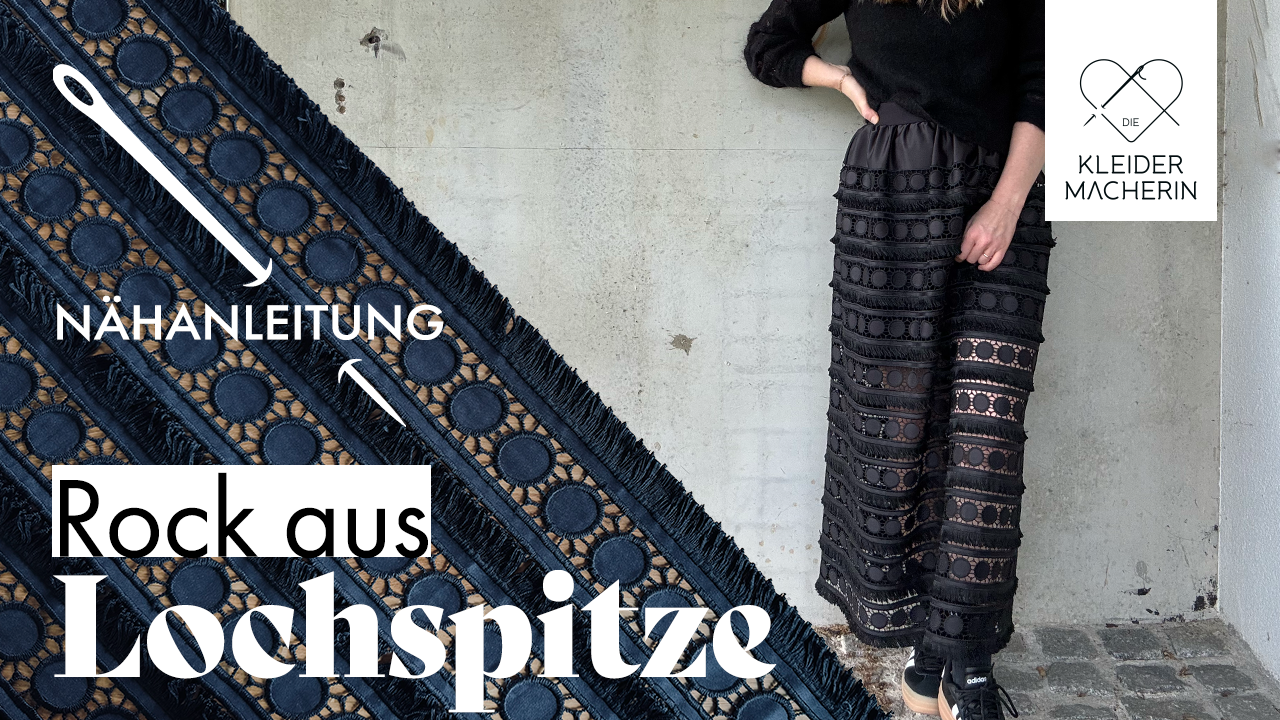 Rock aus Lochspitze nähen – Schnitthack mit dem Futterschnitt vom Schnittmuster Tüllrock Sophia