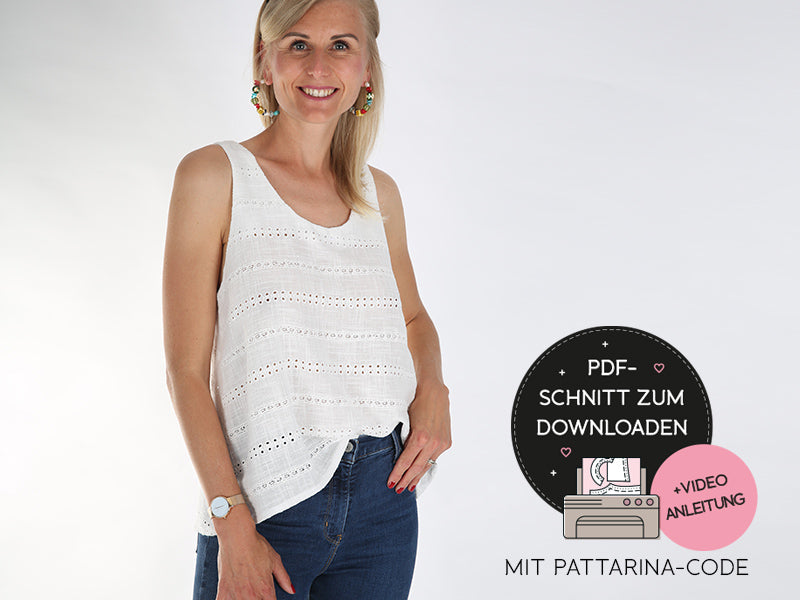 Sommertop GRETA nähen – SCHNITT pdf