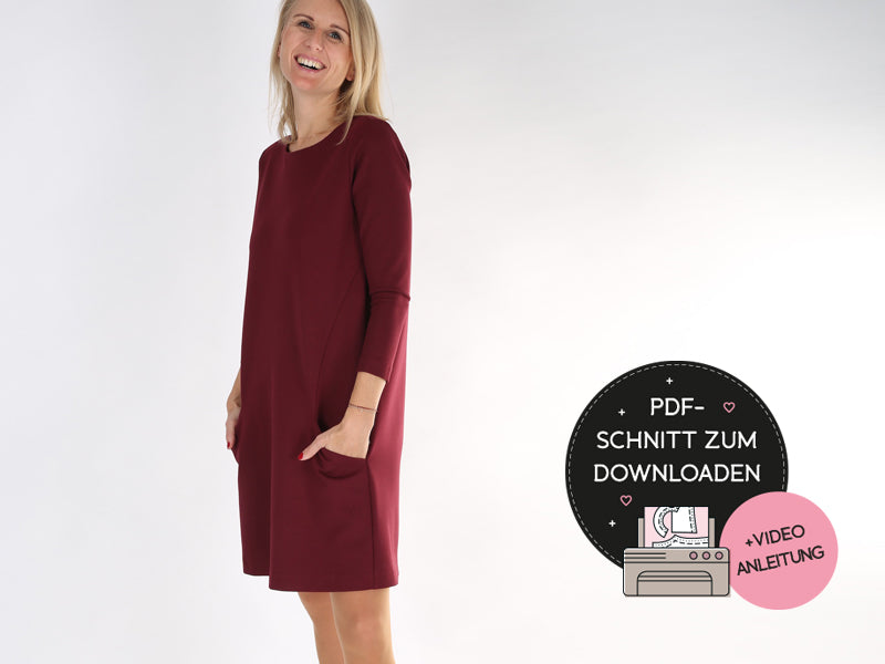 Einfaches Kleid nähen Damen “ALEXA” – SCHNITT pdf Download
