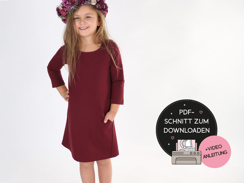Kleid Mädchen nähen “ALEXA” – SCHNITT pdf Download